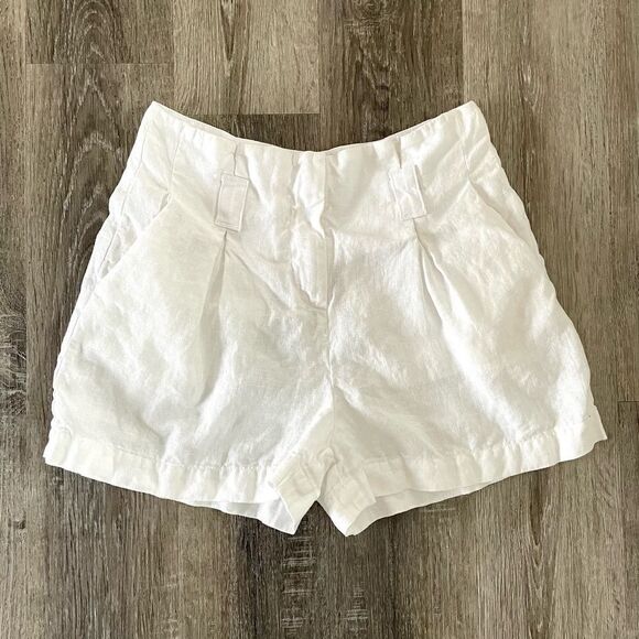 L'AGENCE Hillary Paperbag White Shorts - Size: 25 - Picture 1 of 9